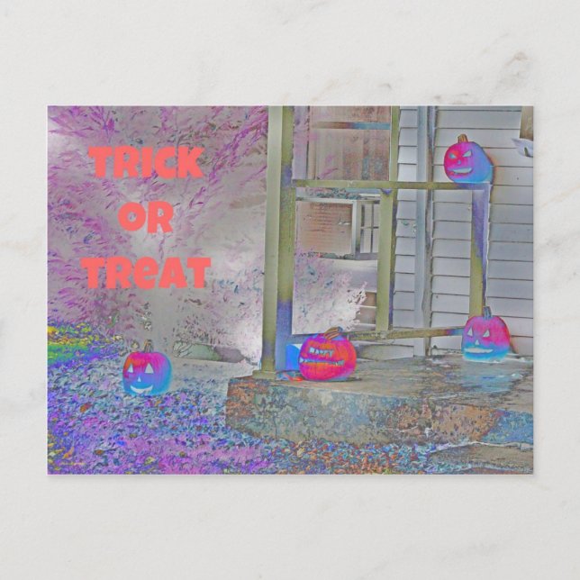 Halloweenpumpor Gimp-konst Vykort (Framsida)