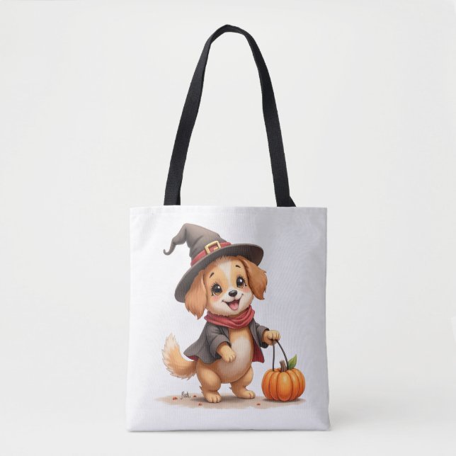 Halloweenpuppy Väskan Tygkasse (Framsida)