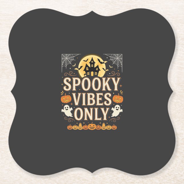 Halloweenstämning Endast Spökhusdesign_1 Underlägg Papper (Framsida)