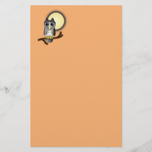 Halloweenuggla Brevpapper (Framsida)
