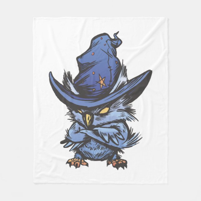 Halloweenuggla  fleecefilt (Framsidan)