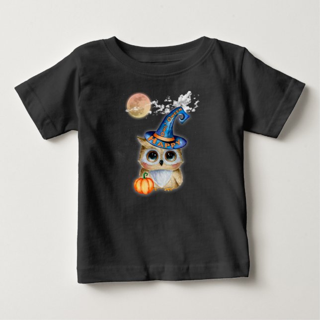 Halloweenuggla T Shirt (Framsida)