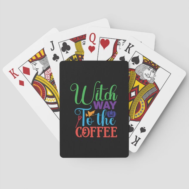 Halloweenvägen till kaffet casinokort (Baksidan)