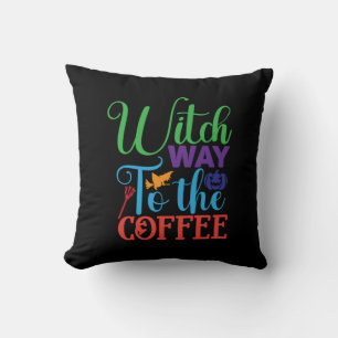 Halloweenvägen till kaffet kudde