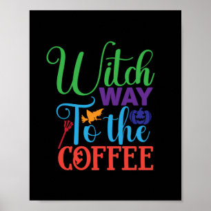 Halloweenvägen till kaffet poster