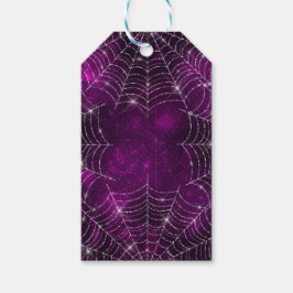 HALLOWEES LILA MED SPINDELNÄTEN SILVER PRESENTETIKETT