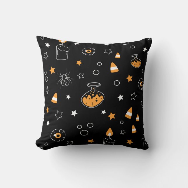 halloweethäxans korvpotion flaska kudde (Framsida)