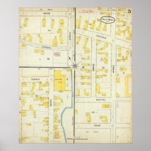 Hallowell, Kennebec County och Maine Poster