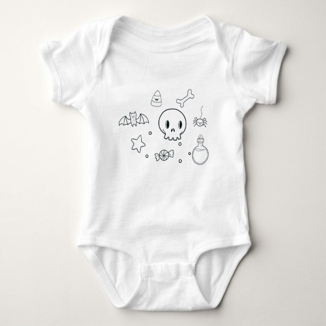 Hallowen Baby Body kostym T Shirt (Framsida)