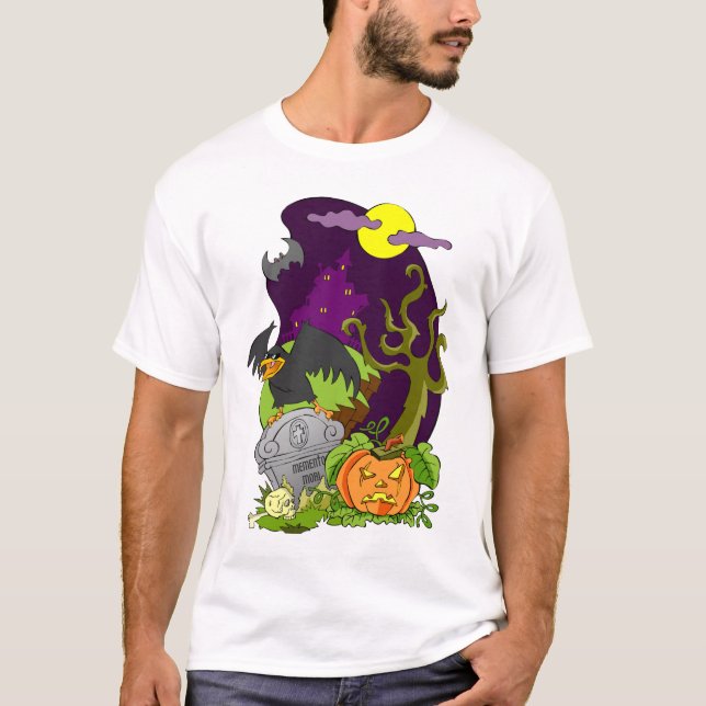 Hallowen bus eller godis? t shirt (Framsida)