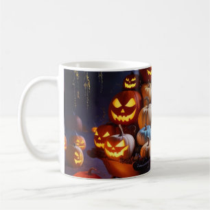 Hallowen Ghoarly fantasy dinosaur. Kaffe Mugg