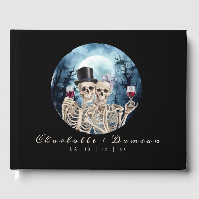 Hallowen Gothic Döskallars Tarot Älskare Bröllop Gästböcker (Framsida)