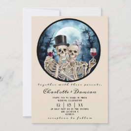 Hallowen Gothic Döskallars Tarot Älskare Bröllop Inbjudningar