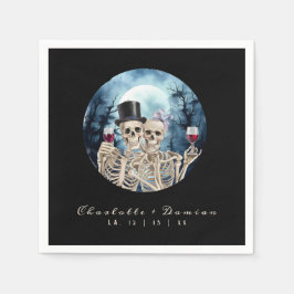 Hallowen Gothic Döskallars Tarot Älskare Bröllop Pappersservett