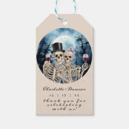 Hallowen Gothic Döskallars Tarot Älskare Bröllop Presentetikett
