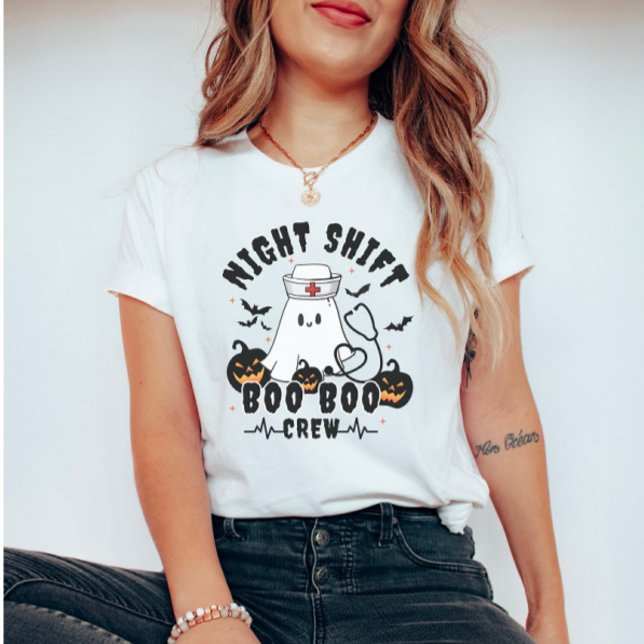 Hallowen Nurse Night Shift Crew T Shirt (Skapare uppladdad)