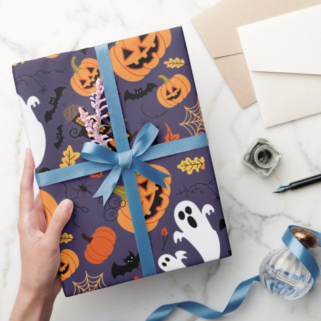 HALLOWEN PUMPKINS SPÖKEN OCH FLADDERMUS PRESENTPAPPER (Gifting)