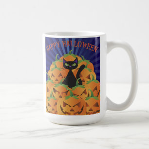 Hallowen svart kattmugg kaffemugg