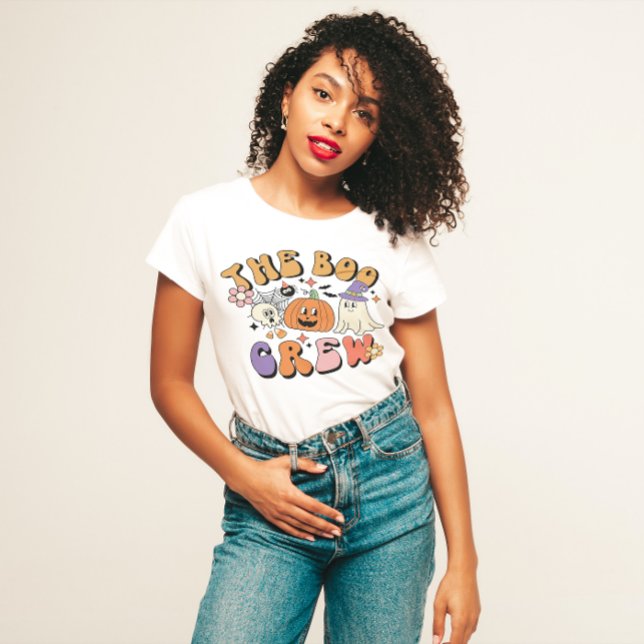 HALLOWETEN BOO CREW GHOST PUMPKIN & SKULL T SHIRT (Skapare uppladdad)