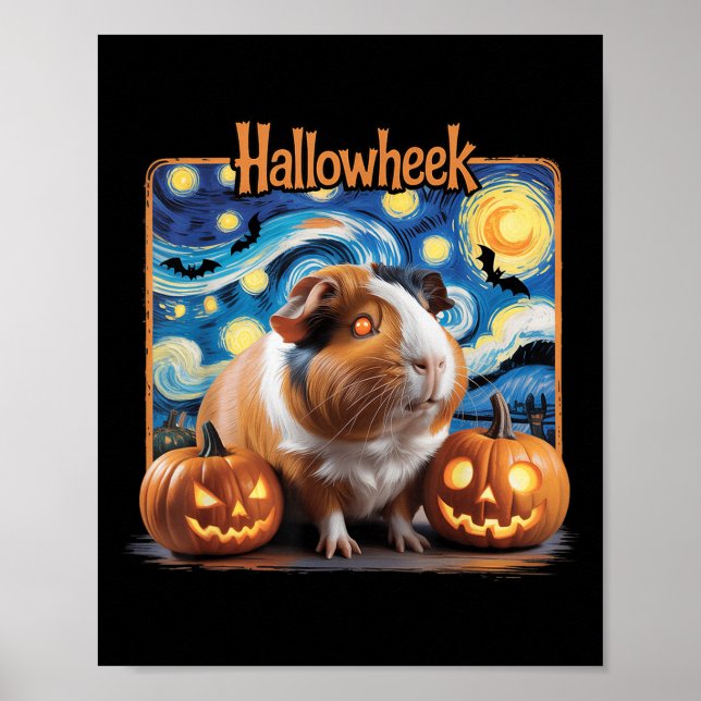 Hallowheek Guinea G Halloween Art  Poster (Framsidan)