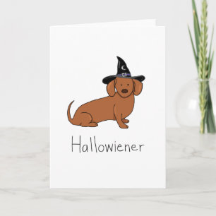 Hallowiener - Halloween Wienerhund (taxen) Kort