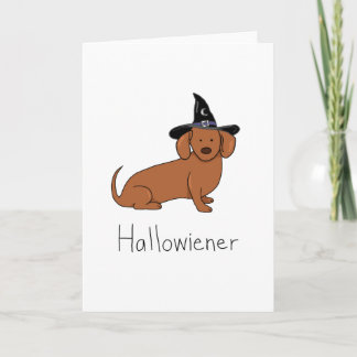 Hallowiener - Halloween Wienerhund (taxen) Kort
