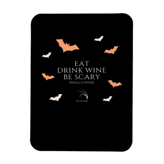 Hallowine Halloween-citat Ät Drick Magnet (Vertikal)