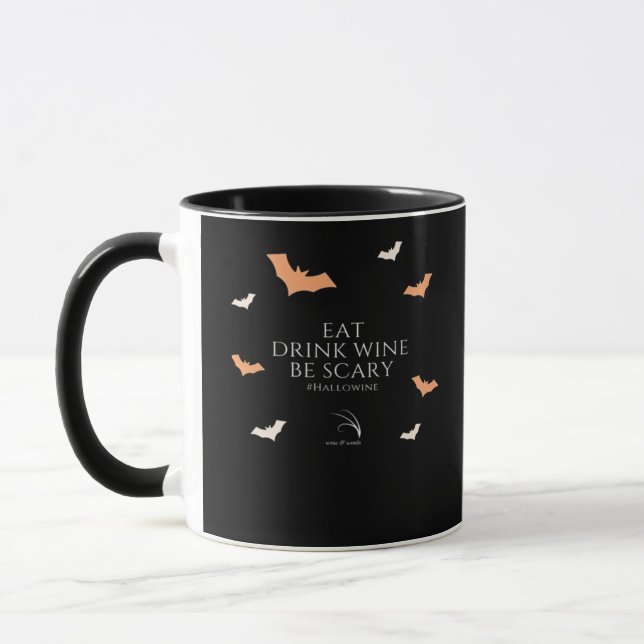 Hallowine Halloween-citat Ät Drick Mugg (Vänster)