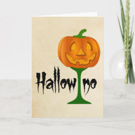 Hallowino Pumpkin Vin Glass Halloween Kort