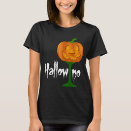 Hallowino Pumpkin Vin Glass Halloween T Shirt