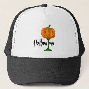 Hallowino Pumpkin Vin Glass Halloween Truckerkeps