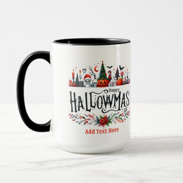 Hallowmas Halloween jul Mashup Mugg (Vänster)