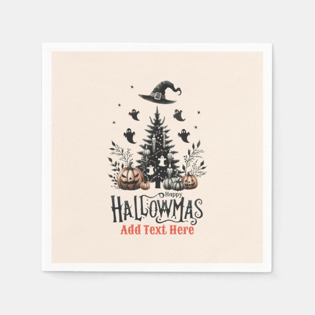 Hallowmas Halloween jul Mashup Pappersservett (Framsidan)