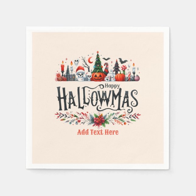Hallowmas Halloween jul Mashup Pappersservett (Framsidan)