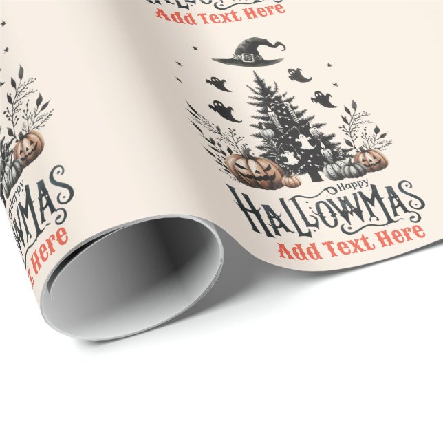 Hallowmas Halloween jul Mashup Presentpapper (Rullad Hörn)