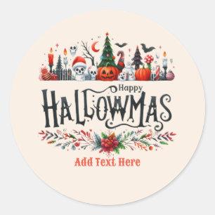 Hallowmas Halloween jul Mashup Runt Klistermärke