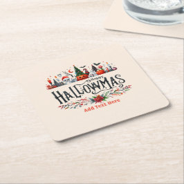 Hallowmas Halloween jul Mashup Underlägg Papper Kvadrat