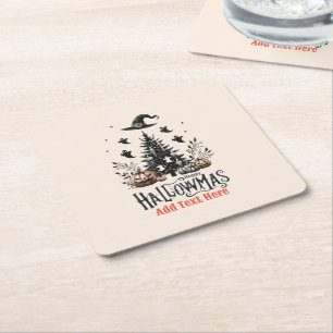 Hallowmas Halloween jul Mashup Underlägg Papper Kvadrat