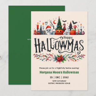 Hallowmas inbjuder till jul med tema för tal inbjudningar