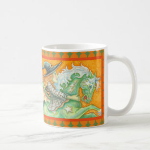 HALLOWS KVÄLL WITCH AND HORSE CLASSIC MUGG Orange