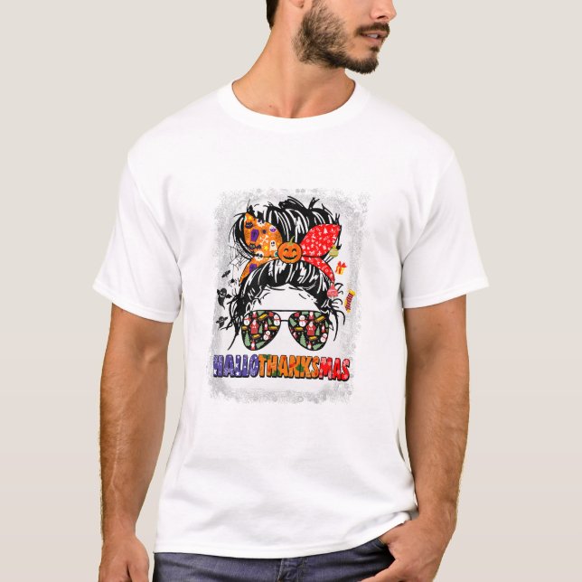 HallowThanksMas Christmas T Shirt (Framsida)