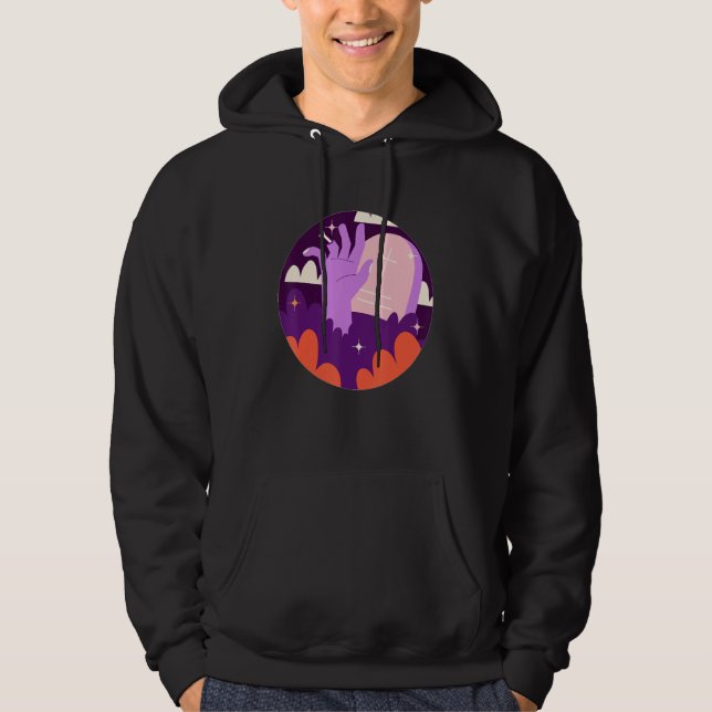 Hallowwen October 31 Scary   Cute Hoodie (Framsida)