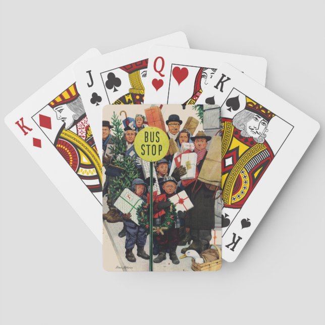 Hållplats på jul casinokort (Baksidan)