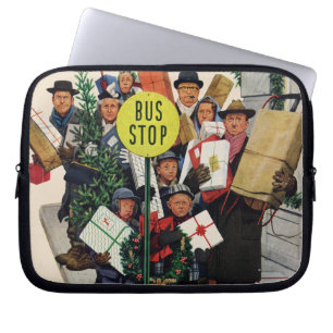 Hållplats på jul laptop fodral