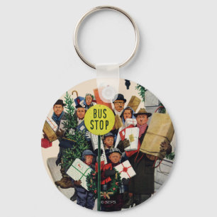 Hållplats på jul nyckelring