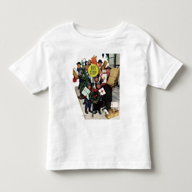 Hållplats på jul t-shirt (Framsida)