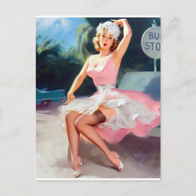 Hållplatsen klämmer fast upp vykort (Framsida)