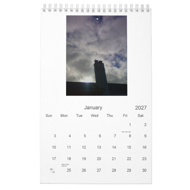 Hållplatsskönhet - en morgontacksamhet övar kalender (Jan 2027)