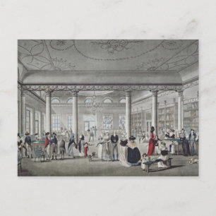 Hall's Bibliotek vid Margate, 1789 Vykort