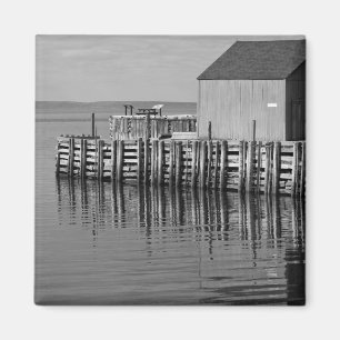 Halls hamnstadsjö (B&W) Magnet
